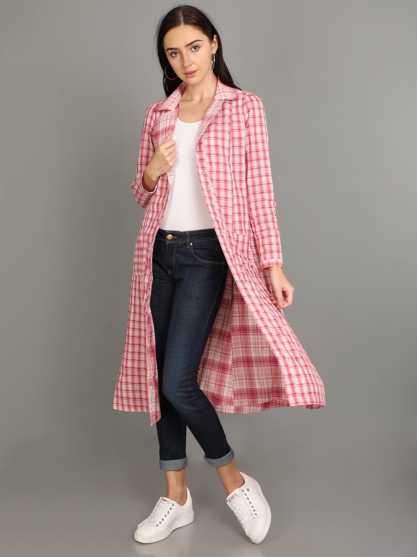 EDIRA Women's Reversible Plaid Jacket