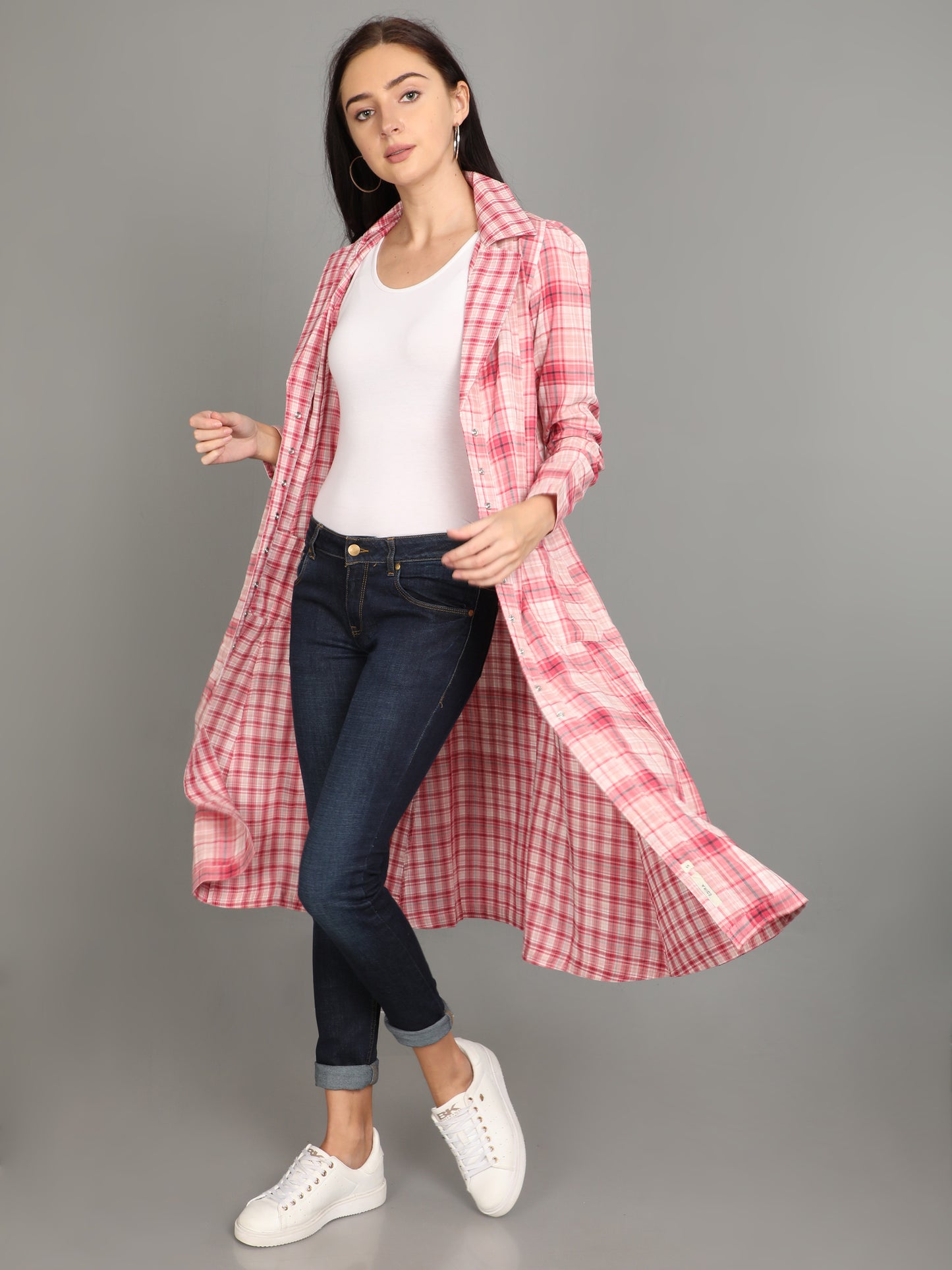 EDIRA Women's Reversible Plaid Jacket